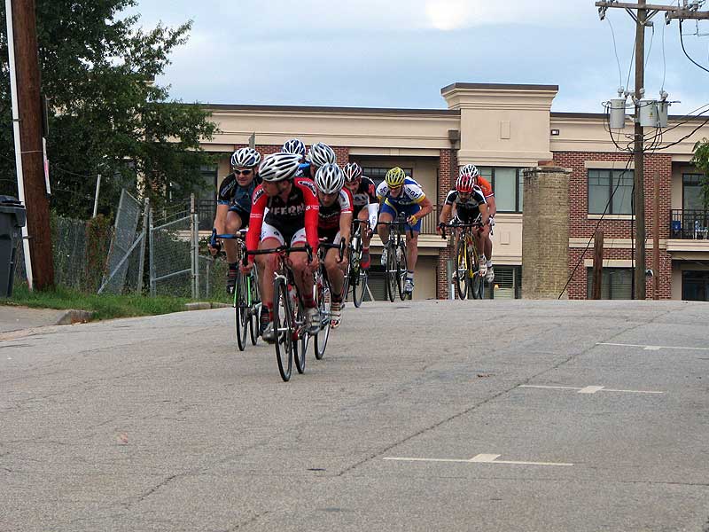 I bridged up to the end of this late race break. We stayed away for a couple laps.
